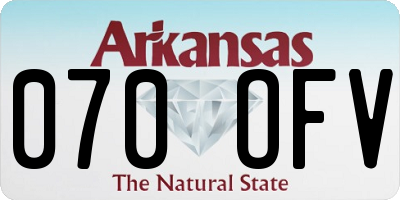 AR license plate 070OFV