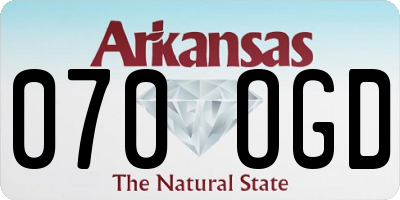 AR license plate 070OGD