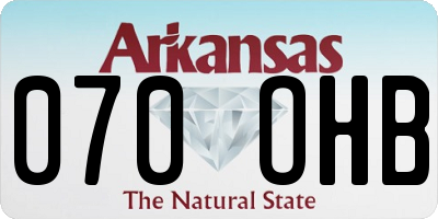AR license plate 070OHB