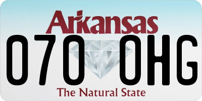 AR license plate 070OHG