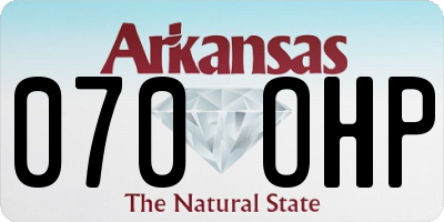 AR license plate 070OHP