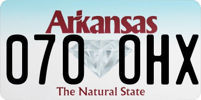 AR license plate 070OHX