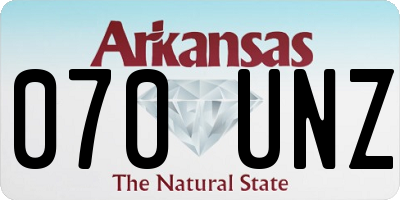 AR license plate 070UNZ