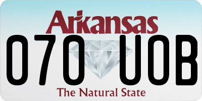 AR license plate 070UOB