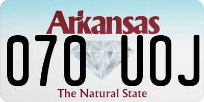AR license plate 070UOJ