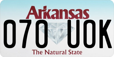 AR license plate 070UOK