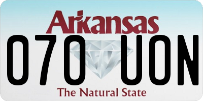 AR license plate 070UON