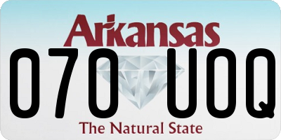AR license plate 070UOQ