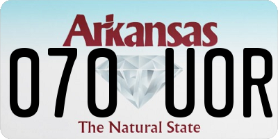 AR license plate 070UOR