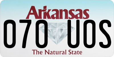 AR license plate 070UOS