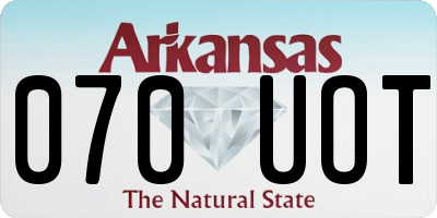 AR license plate 070UOT