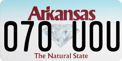 AR license plate 070UOU