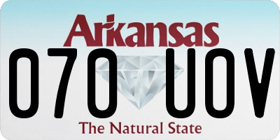 AR license plate 070UOV