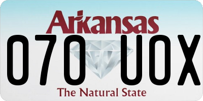 AR license plate 070UOX