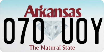 AR license plate 070UOY