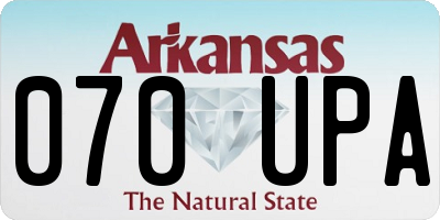 AR license plate 070UPA