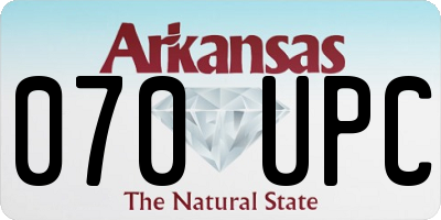 AR license plate 070UPC