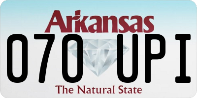 AR license plate 070UPI