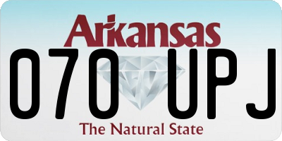 AR license plate 070UPJ