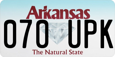 AR license plate 070UPK