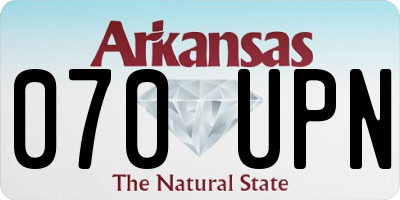 AR license plate 070UPN