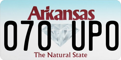 AR license plate 070UPO