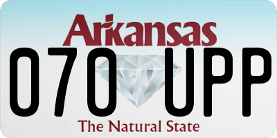 AR license plate 070UPP