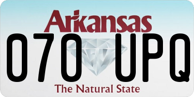 AR license plate 070UPQ