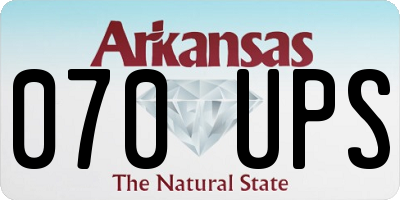 AR license plate 070UPS