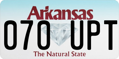 AR license plate 070UPT