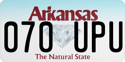 AR license plate 070UPU