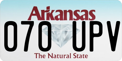 AR license plate 070UPV