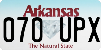 AR license plate 070UPX