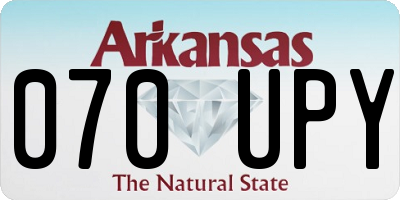AR license plate 070UPY
