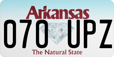 AR license plate 070UPZ