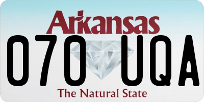 AR license plate 070UQA