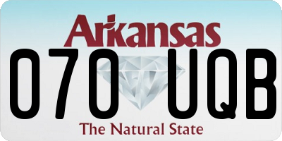 AR license plate 070UQB