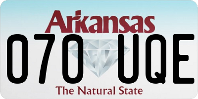 AR license plate 070UQE