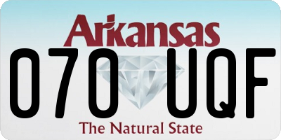 AR license plate 070UQF