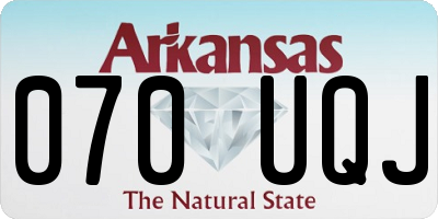 AR license plate 070UQJ