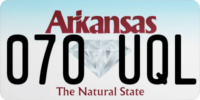 AR license plate 070UQL