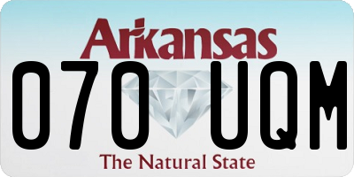 AR license plate 070UQM