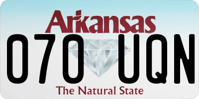 AR license plate 070UQN