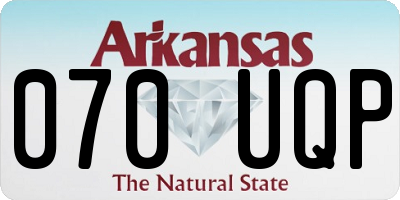 AR license plate 070UQP