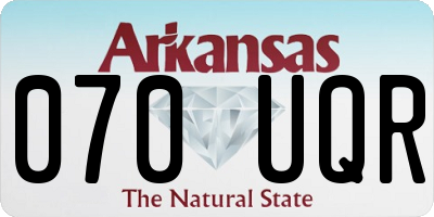 AR license plate 070UQR