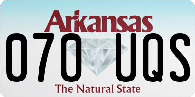 AR license plate 070UQS