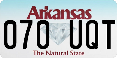 AR license plate 070UQT