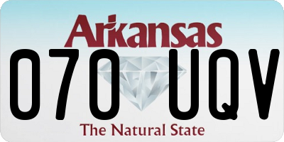 AR license plate 070UQV
