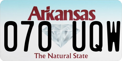 AR license plate 070UQW