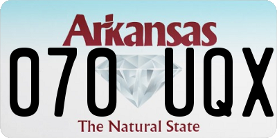 AR license plate 070UQX